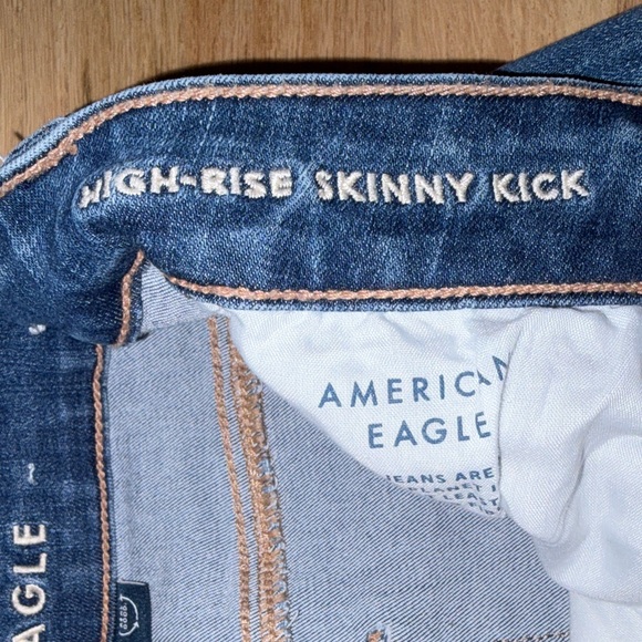 American Eagle High Rise Skinny Kick Jeans - Picture 2 of 5